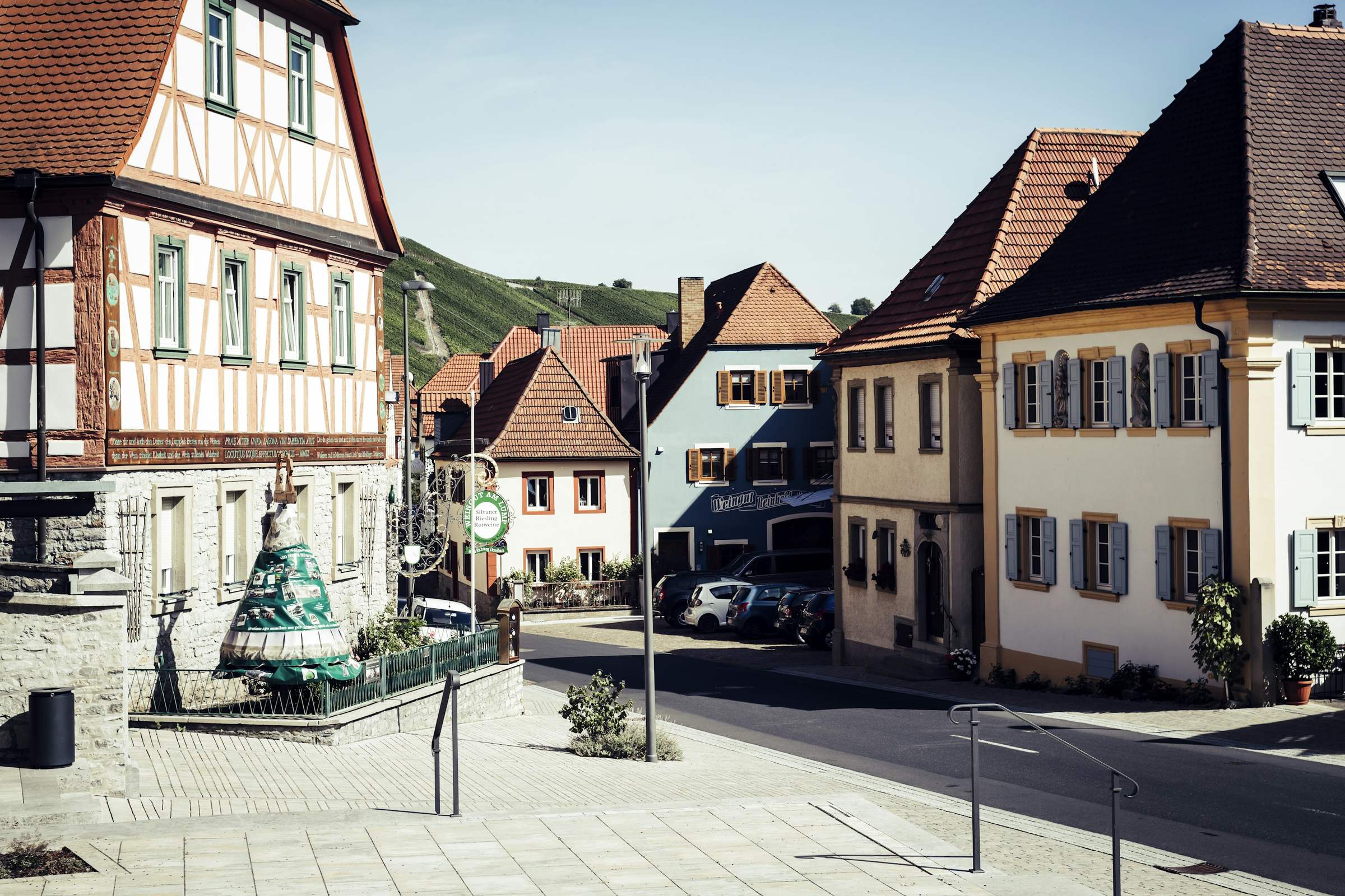 Häuser des Weinorts Escherndorf an der Mainschleife